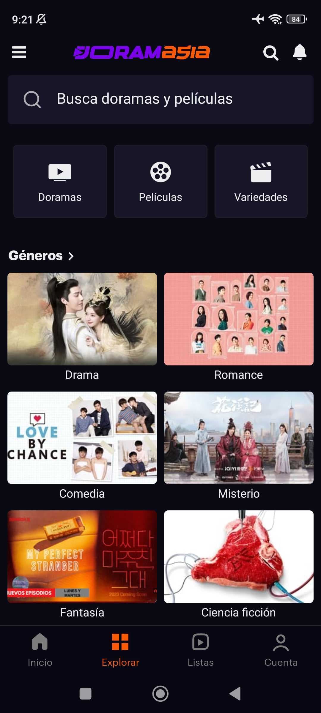 Doramasia - Explorador de géneros y categorías
